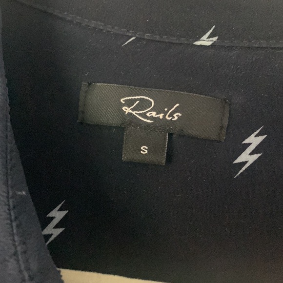 Navy blue silk top - Picture 3 of 5